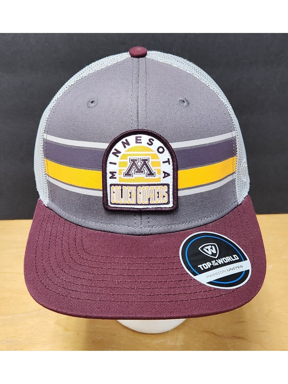 Minnesota Golden Gophers Top of the World Trucker Hat Sunrise Maroon OSFM NCAA